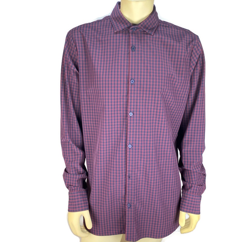 Mizzen + Main Men’s Long Sleeve Xl Trim Fit Checkered Shirt